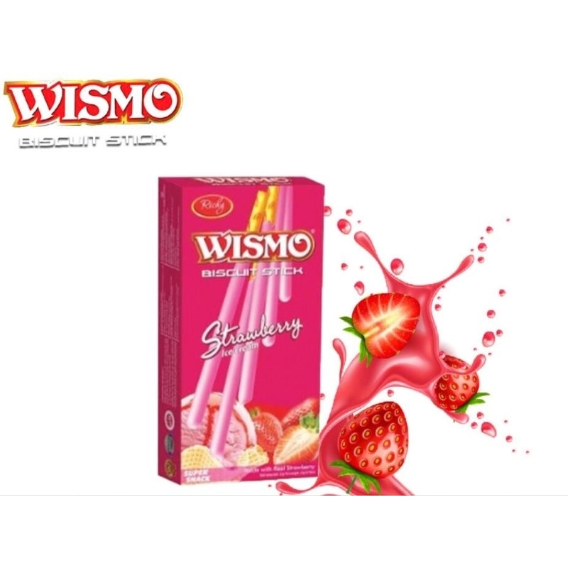 WISMO Strawberry Ice cream Biscuit Stick