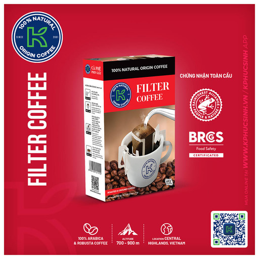 K COFFEE FILTER 105G (7 sachets)